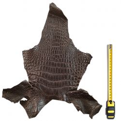 Peau de Crocodile cuir Marron