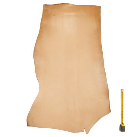 Croupon ép. 2,6mm Tannage végétal cuir Vachette 2nd choix coloris Naturel