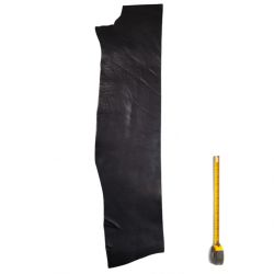 Cuir épais Vachette 3,5 mm tannage végétal 2nd choix peau Noire