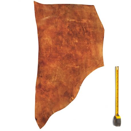 Cuir tannage végétal Vachette 2mm Marron antique patiné main