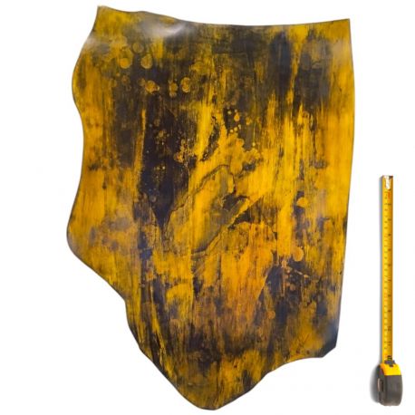 Cuir tannage végétal Vachette 2mm Jaune antique patiné main