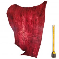 Cuir tannage végétal Vachette 2mm Rouge antique patiné main