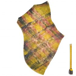 Cuir tannage végétal Vachette 2mm Jaune antique patiné main